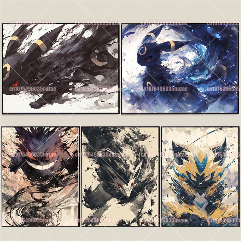 Home Decor Wall Pictures - Anime Pokemon Canvas Painting Eevee Gengar