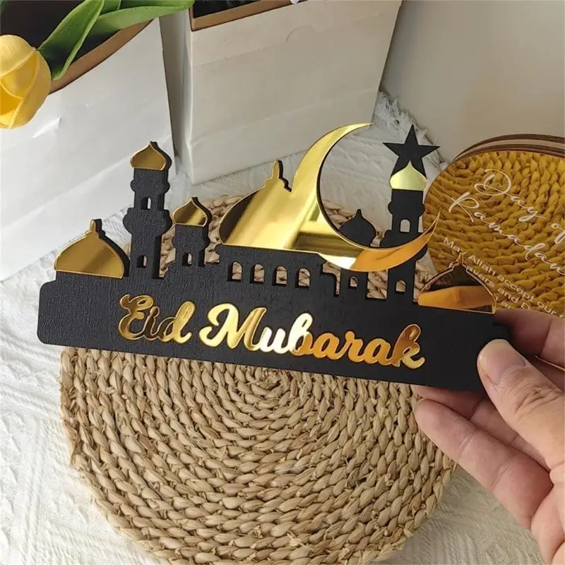 Home Decor Ramadan - Eid Ramadan Table Ornament Wooden Acrylic
