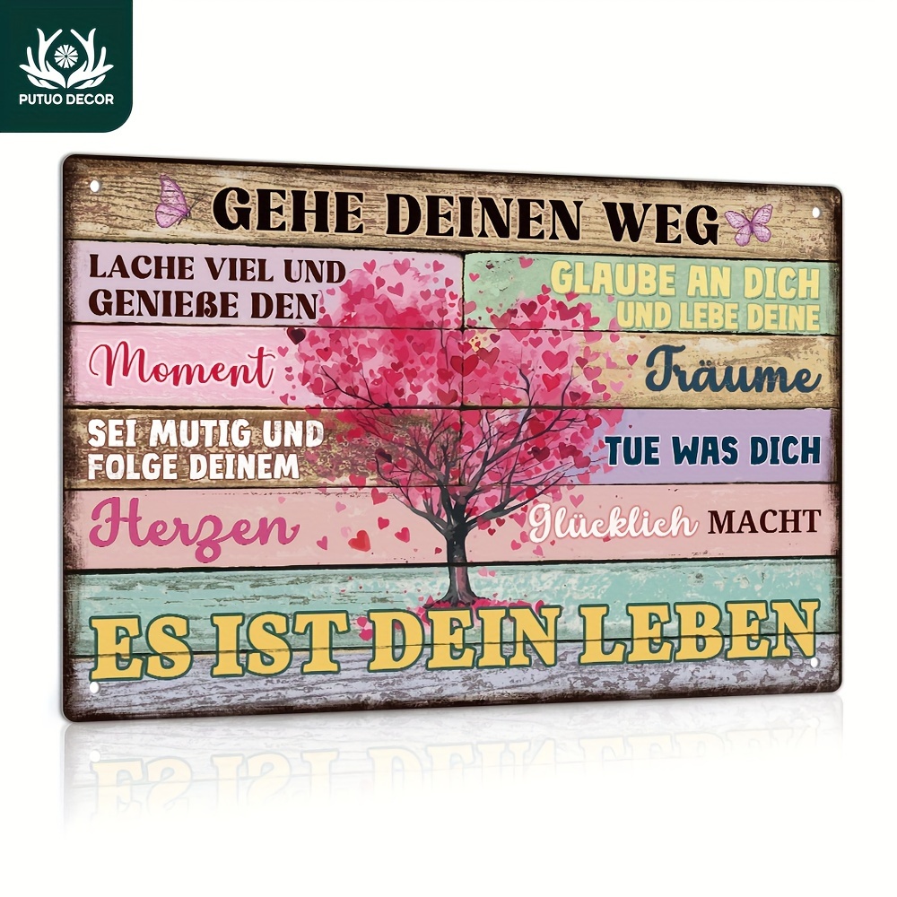Home Decor Quotes Ideas - Vintage German Metal Tin Sign -