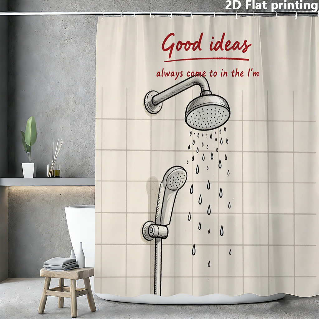Home Decor Quotes Ideas - Funny Shower Curtain, Good Ideas Quote