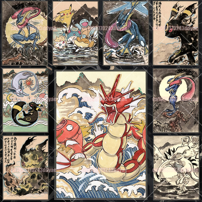 Home Decor Wall Pictures - Classic Anime Pokemon Greninja Canvas Painting