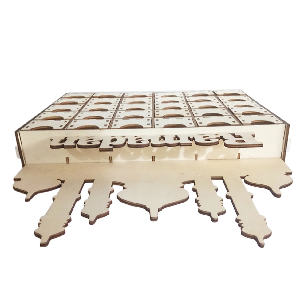 Home Decor Ramadan - Eid Wooden Decoration Natural Wood High