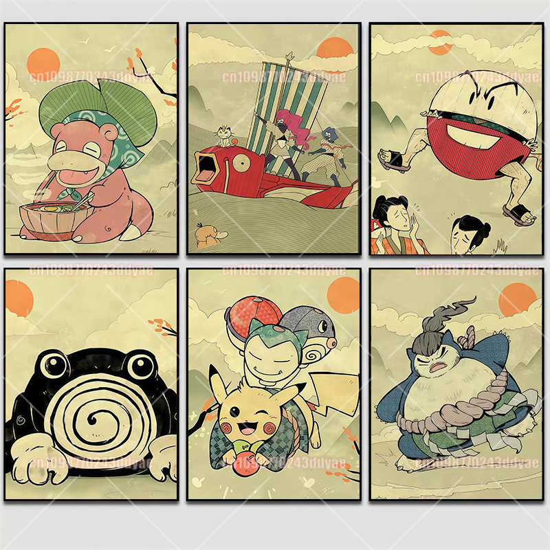 Classic Pokemon Canvas Paintin - đánh giá và giá Home Decor Wall Pictures