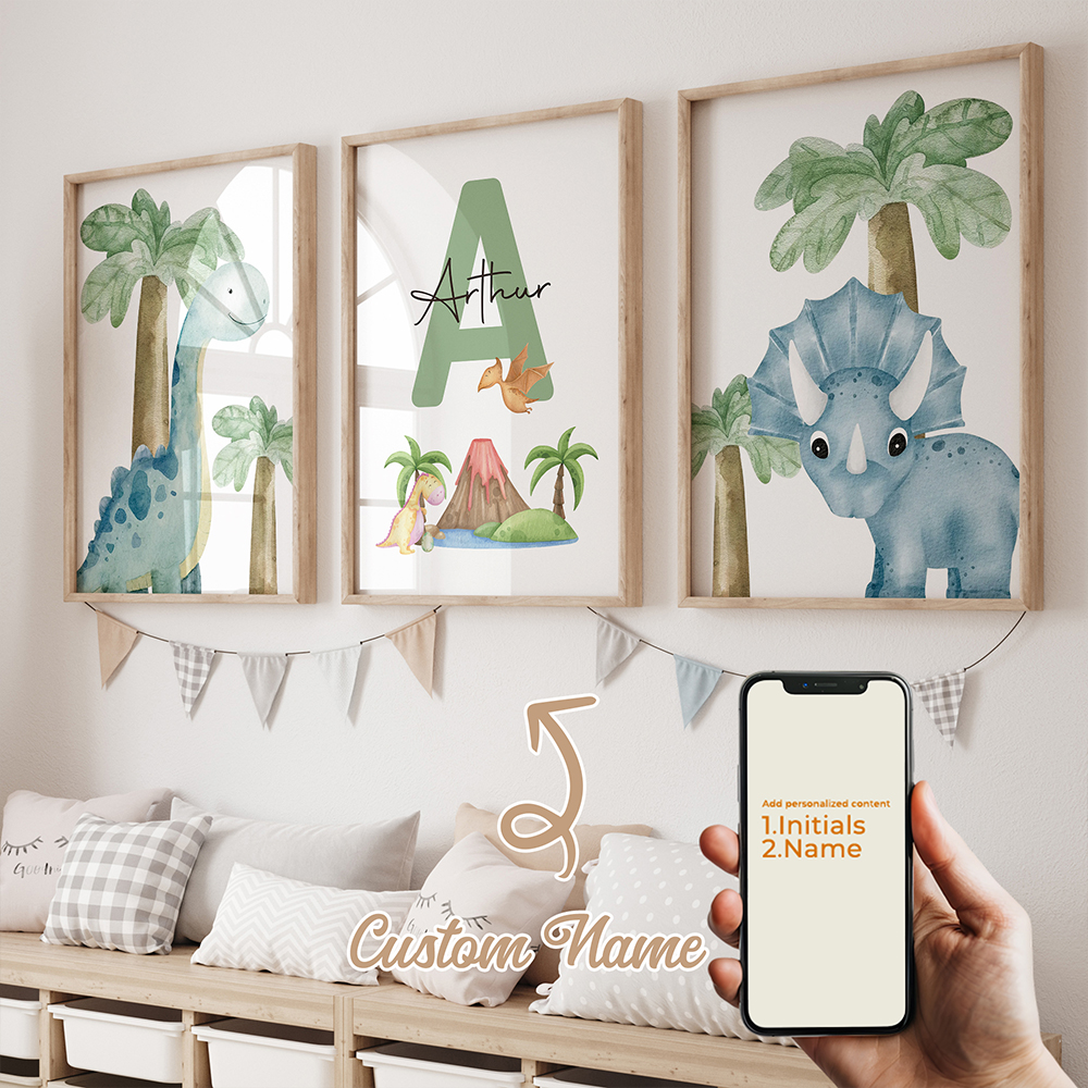 3pcs Personalized Custom Name  - đánh giá và giá Home Decor Wall Pictures