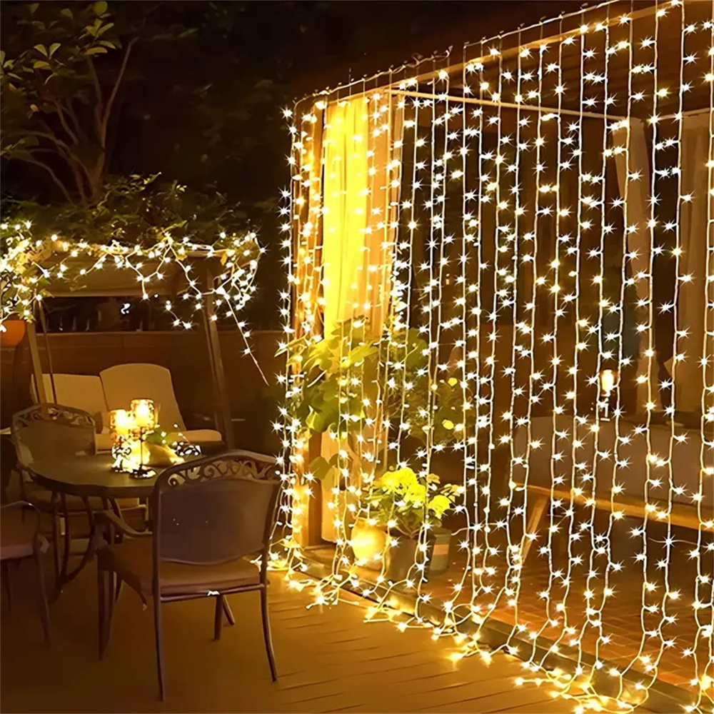 1pc 6x3/3x3/3x2/3x1m LED Curta - đánh giá và giá Fairy Lights Bedroom
