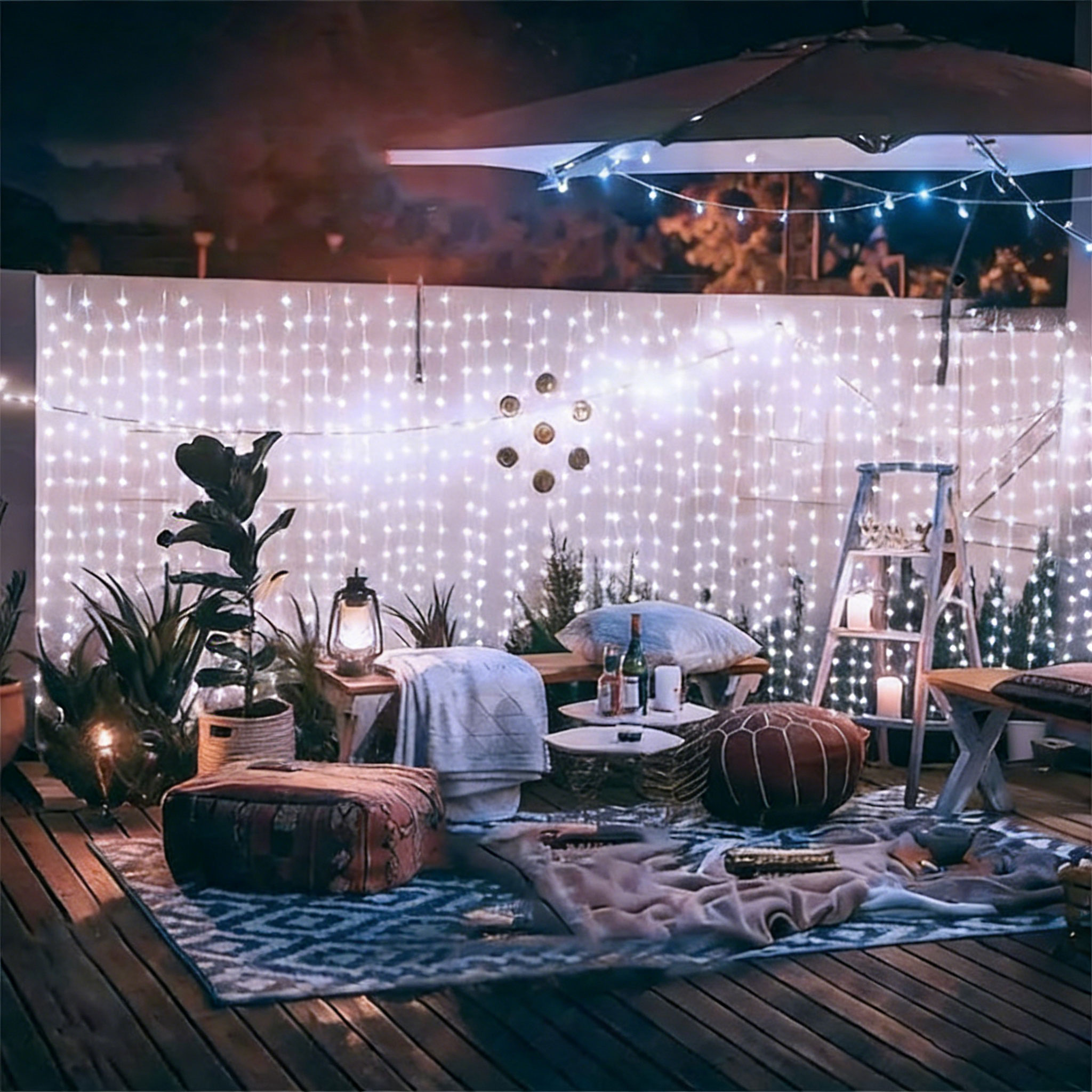 1pc 6x3/3x3/3x2/3x1m LED Curta - đánh giá và giá Fairy Lights Bedroom
