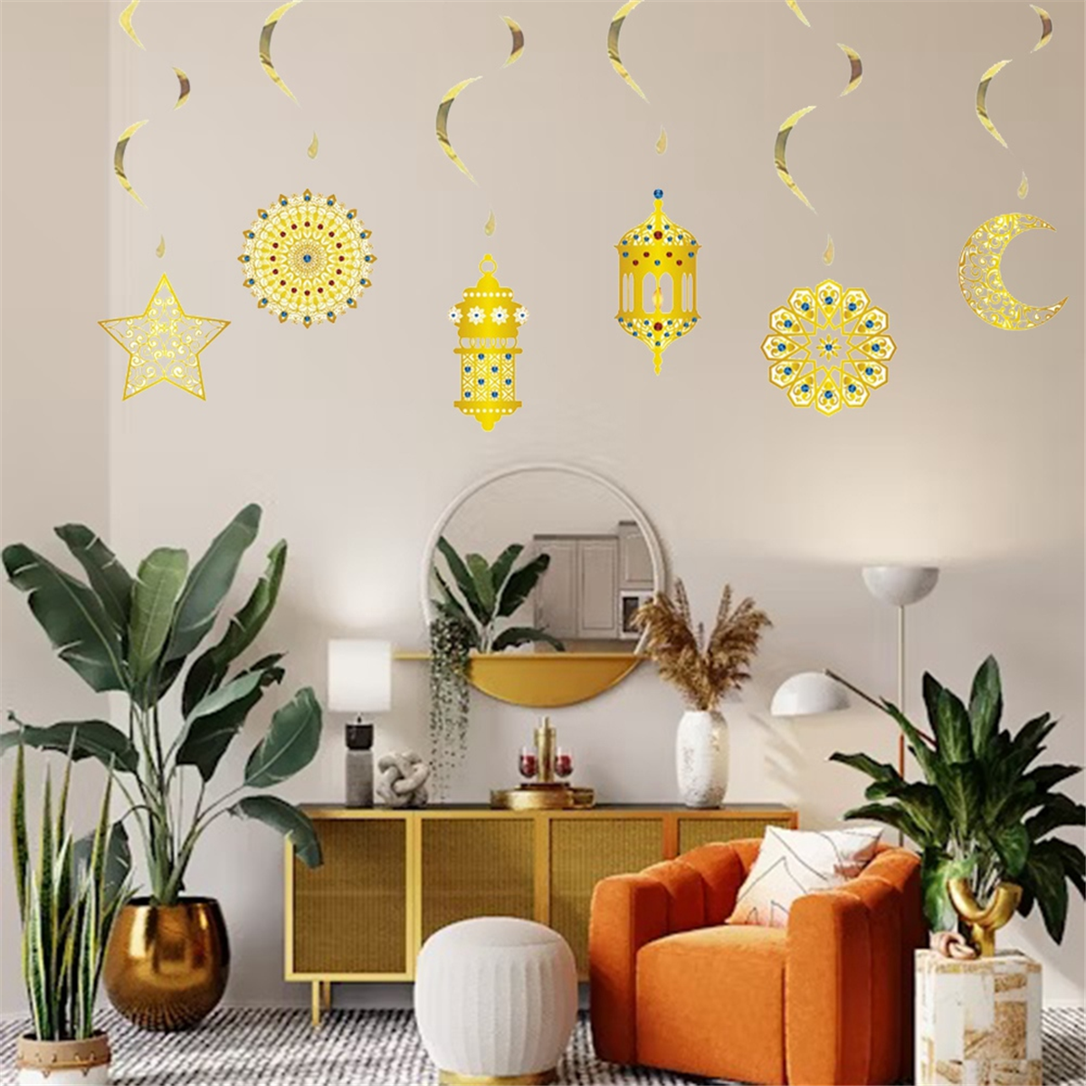 18Pcs Crescent Moon Lantern Ra - đánh giá và giá Home Decor Ramadan