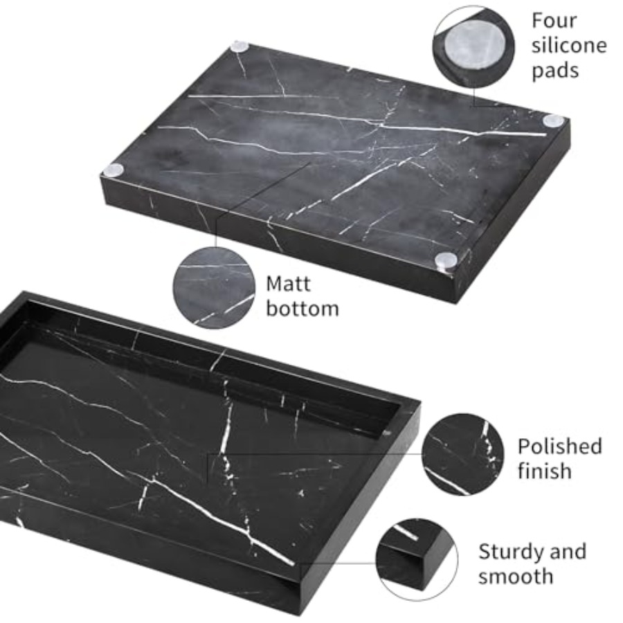 Marble Bathroom Vanity Tray, N - đánh giá và giá Home Decor In
