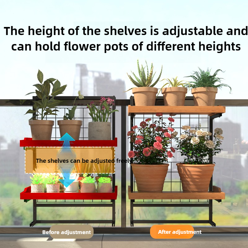 Wood Tiered Balcony Railing Pl - đánh giá và giá Succulent Planter Pot