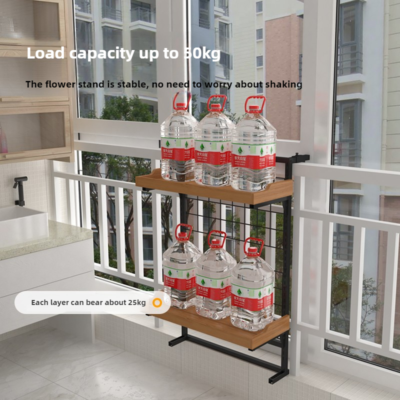 Wood Tiered Balcony Railing Pl - đánh giá và giá Succulent Planter Pot