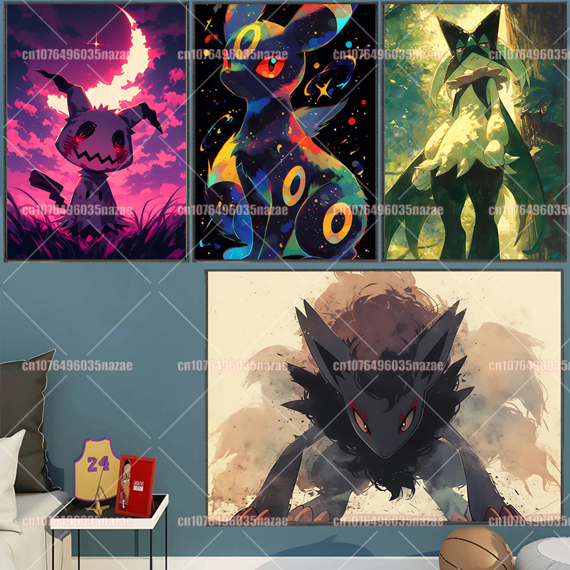 Anime Pokemon Canvas Painting  - đánh giá và giá Home Decor Wall Pictures