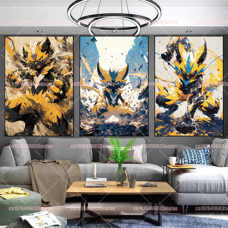 Anime Pokemon Canvas Painting  - đánh giá và giá Home Decor Wall Pictures