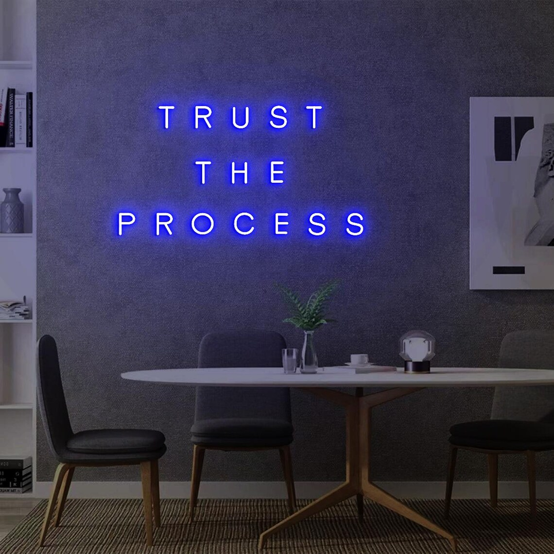 Trust the Process Neon Sign fo - đánh giá và giá Home Decor Quotes Ideas
