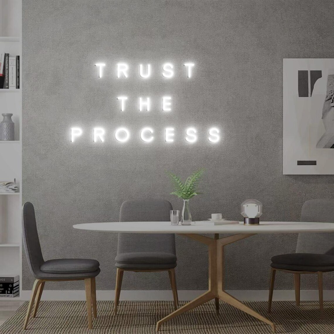 Trust the Process Neon Sign fo - đánh giá và giá Home Decor Quotes Ideas