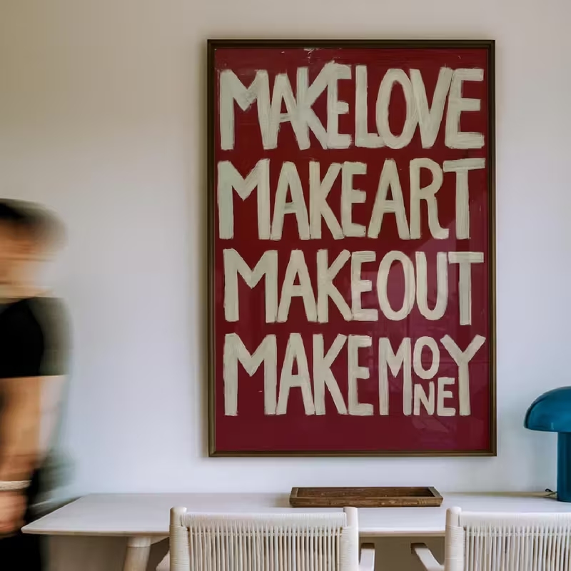 Modern,Retro Self Made Love Ki - đánh giá và giá Home Decor Nz