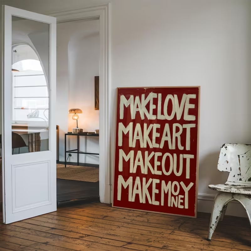 Modern,Retro Self Made Love Ki - đánh giá và giá Home Decor Nz