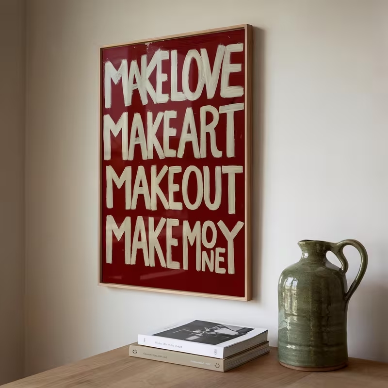 Modern,Retro Self Made Love Ki - đánh giá và giá Home Decor Nz