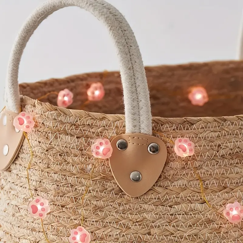 1pc 2M 20LED Pink Cute Cat Paw - đánh giá và giá Fairy Lights Bedroom