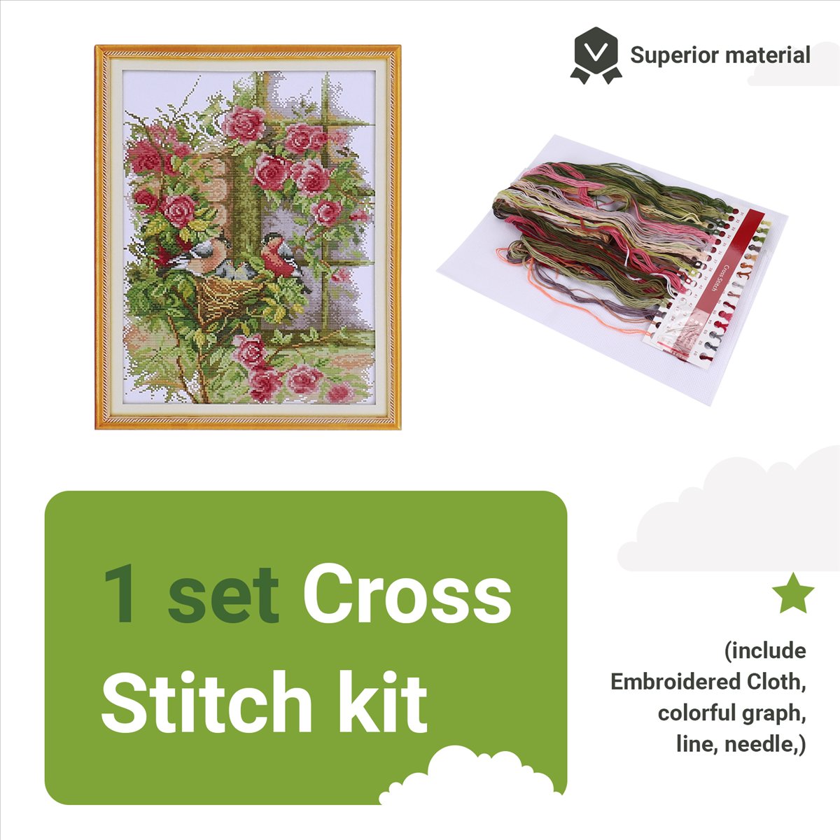 DIY Handmade Needlework Set Em - đánh giá và giá Home Decor In