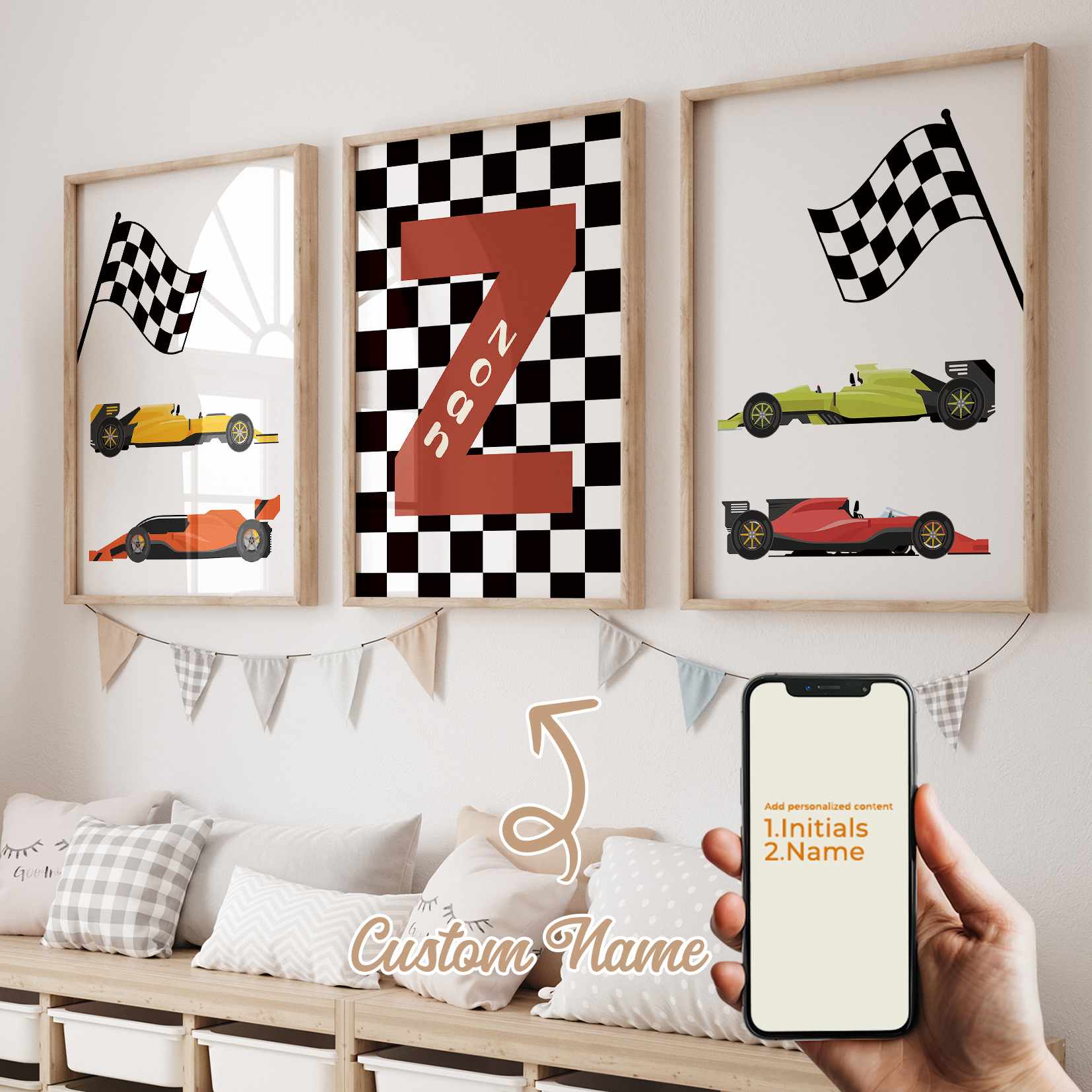 3pcs Personalized Custom Name  - đánh giá và giá Home Decor Wall Pictures