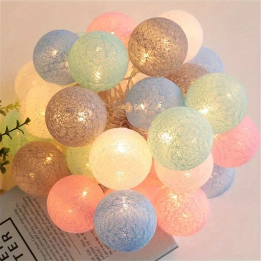 Halloween Cotton Garland Balls - đánh giá và giá Fairy Lights Bedroom