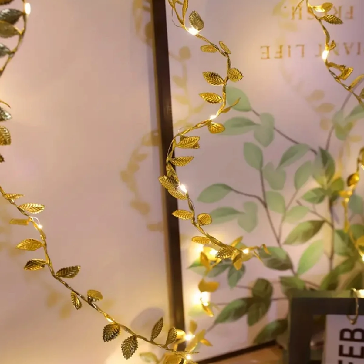 LED Golden Leaves String Light - đánh giá và giá Fairy Lights Bedroom