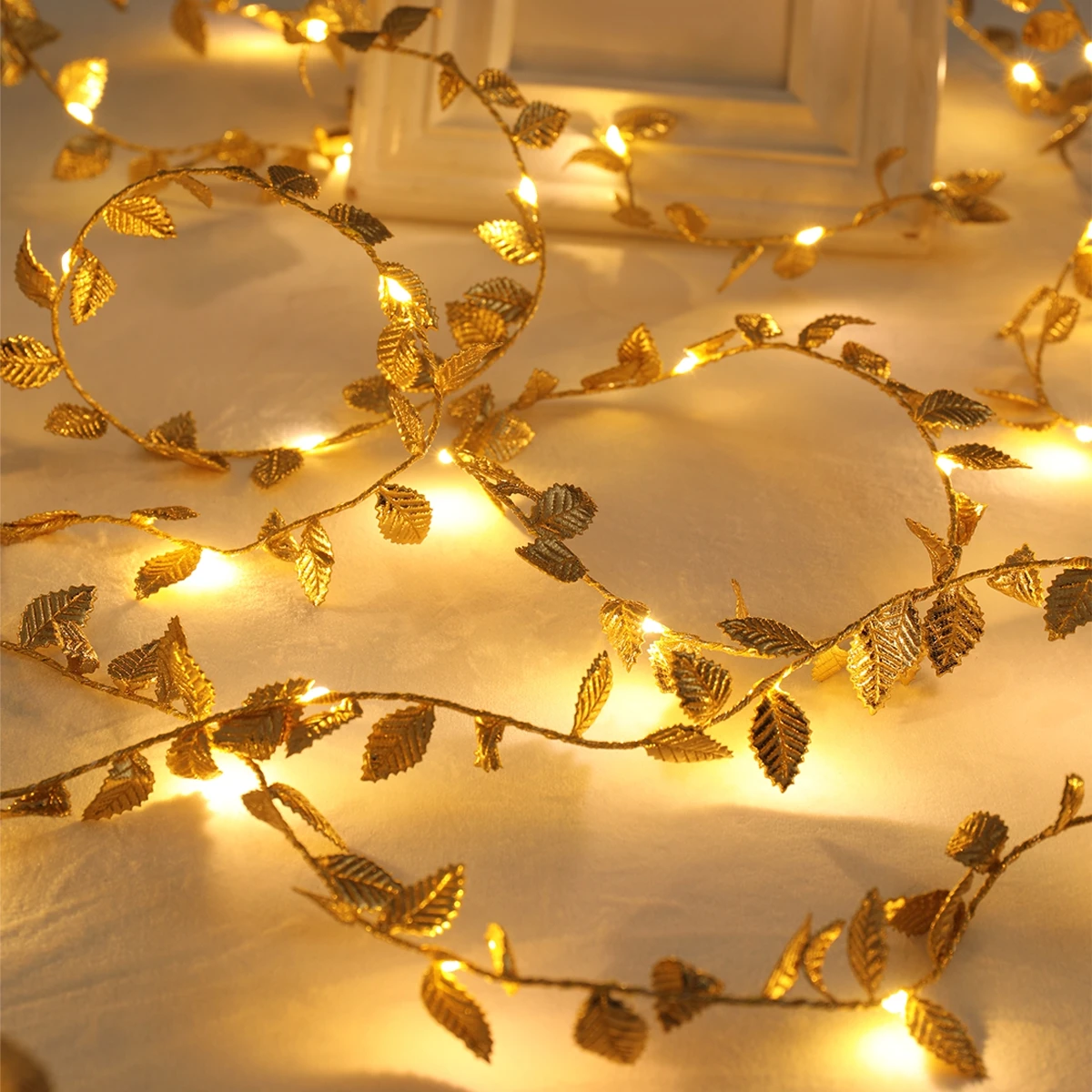 LED Golden Leaves String Light - đánh giá và giá Fairy Lights Bedroom