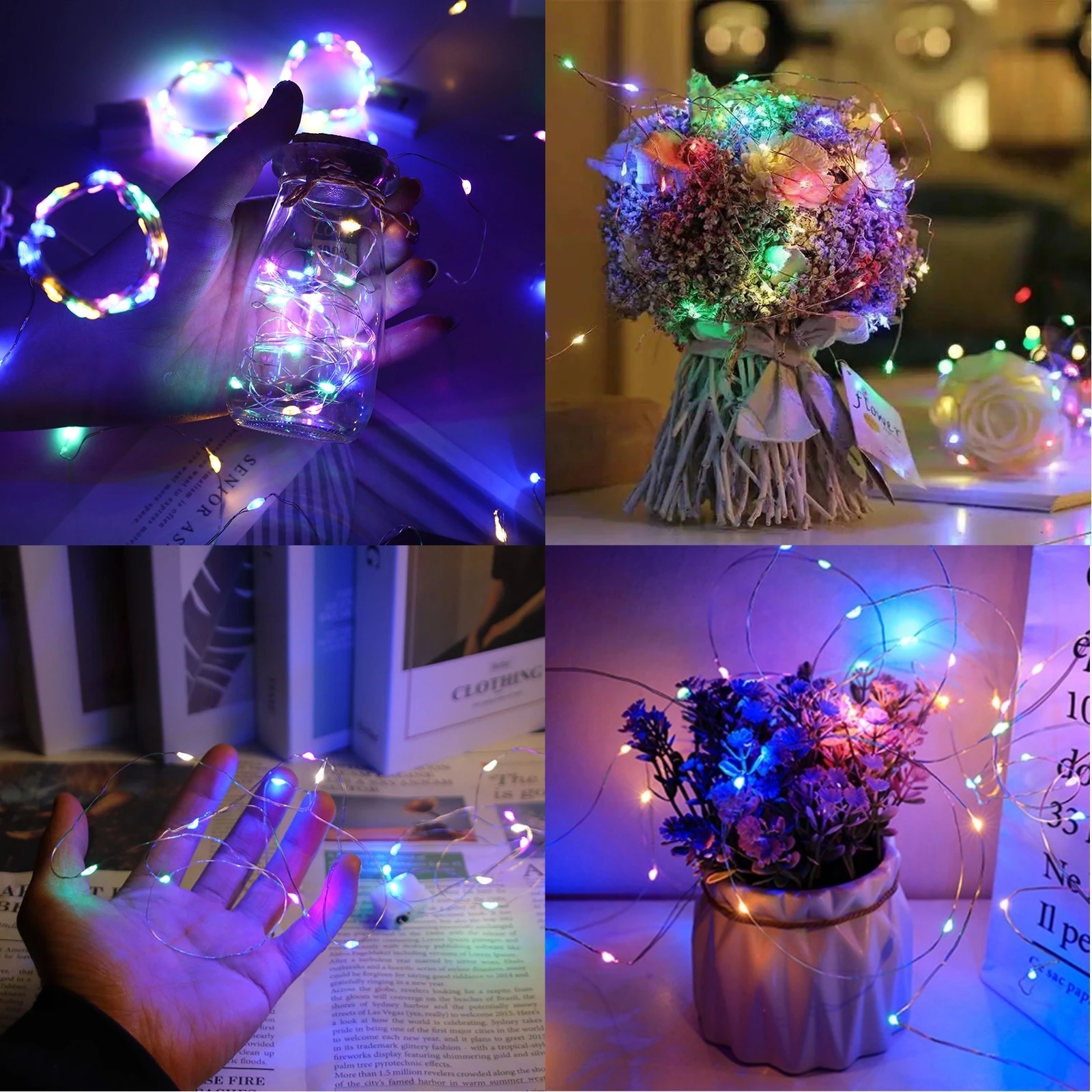 8Pcs 8colors Fairy Lights Stri - đánh giá và giá Fairy Lights Bedroom