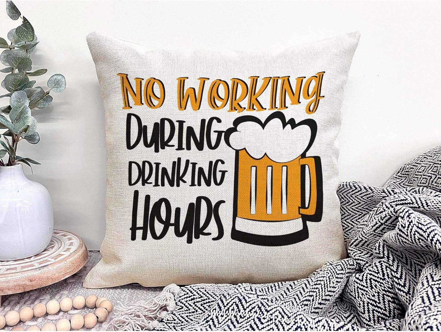 Funny Beer Pillow Cover, No Wo - đánh giá và giá Home Decor Quotes Ideas