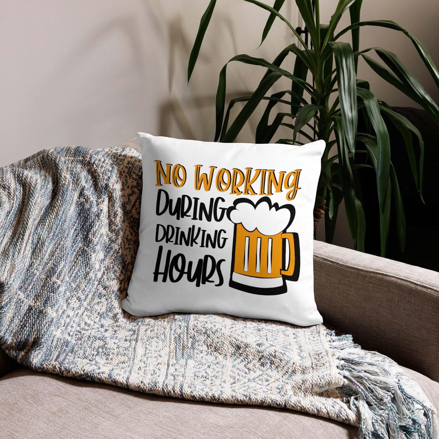 Funny Beer Pillow Cover, No Wo - đánh giá và giá Home Decor Quotes Ideas
