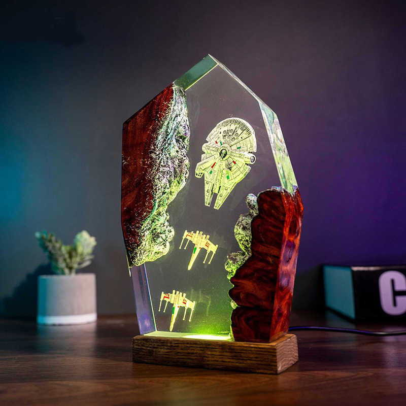 Table Resin Lamp Universe War  - đánh giá và giá Home Decor Com