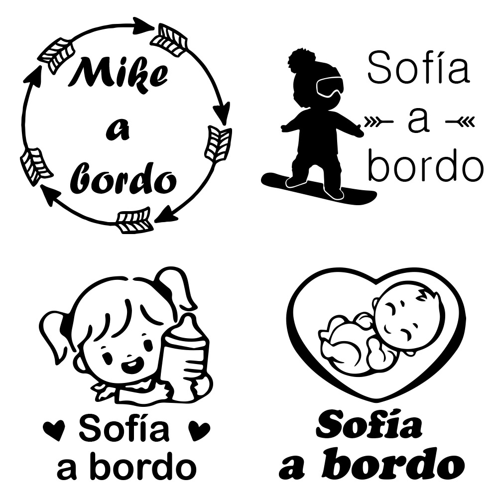 1pc Vinyl baby a bordo colorfu - đánh giá và giá Home Decor Com