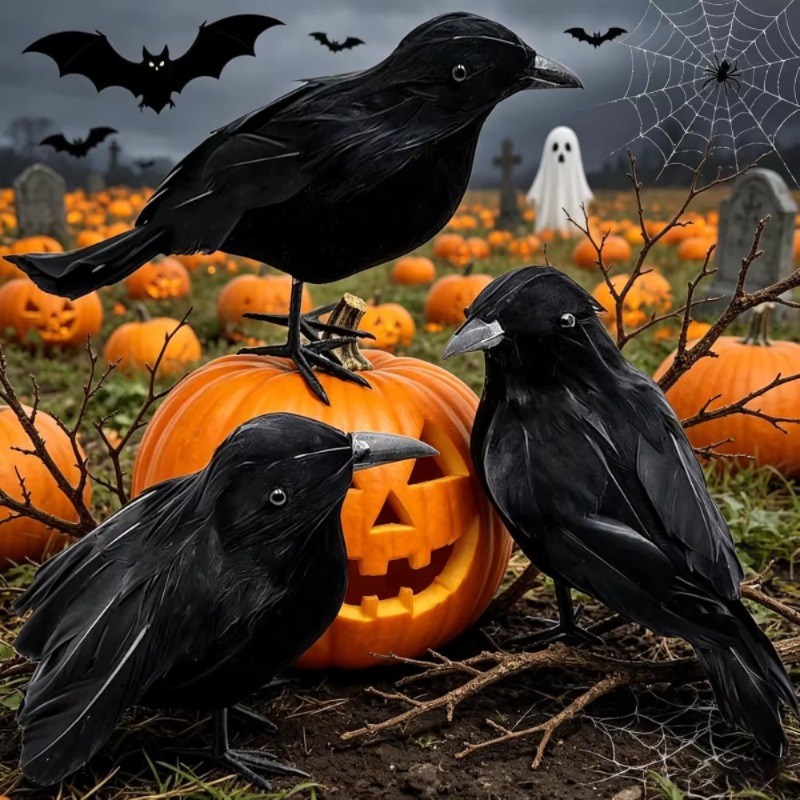 1PC Black Crow Halloween Decor - đánh giá và giá Home Decor In