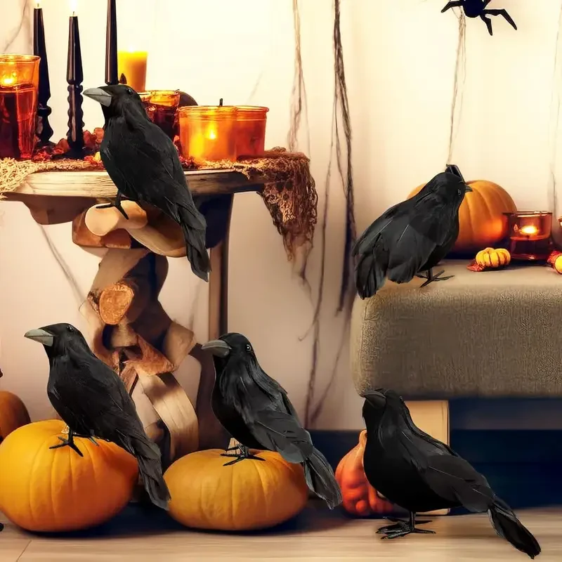 1PC Black Crow Halloween Decor - đánh giá và giá Home Decor In