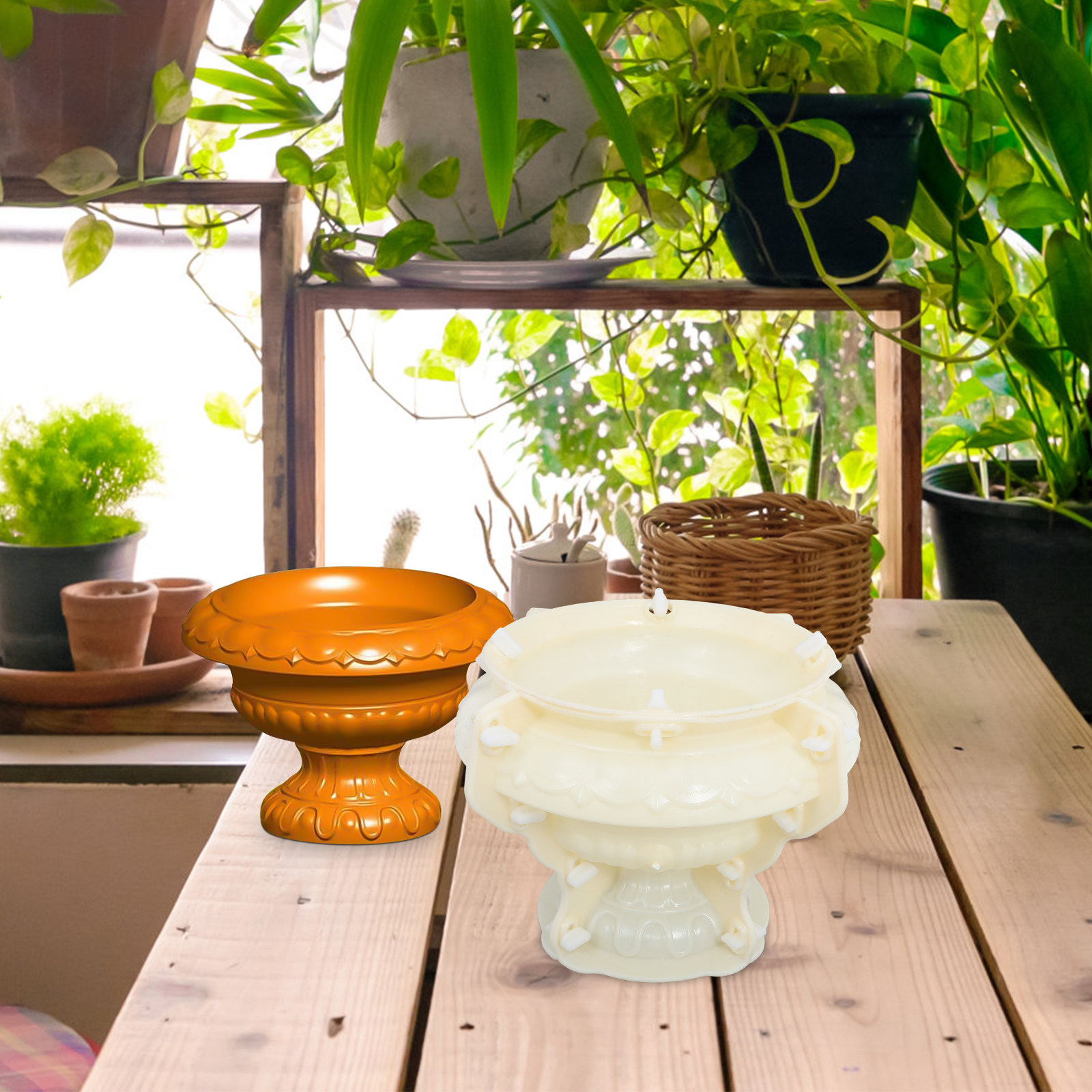 Reusable Concrete Flower Pot M - đánh giá và giá Succulent Planter Pot