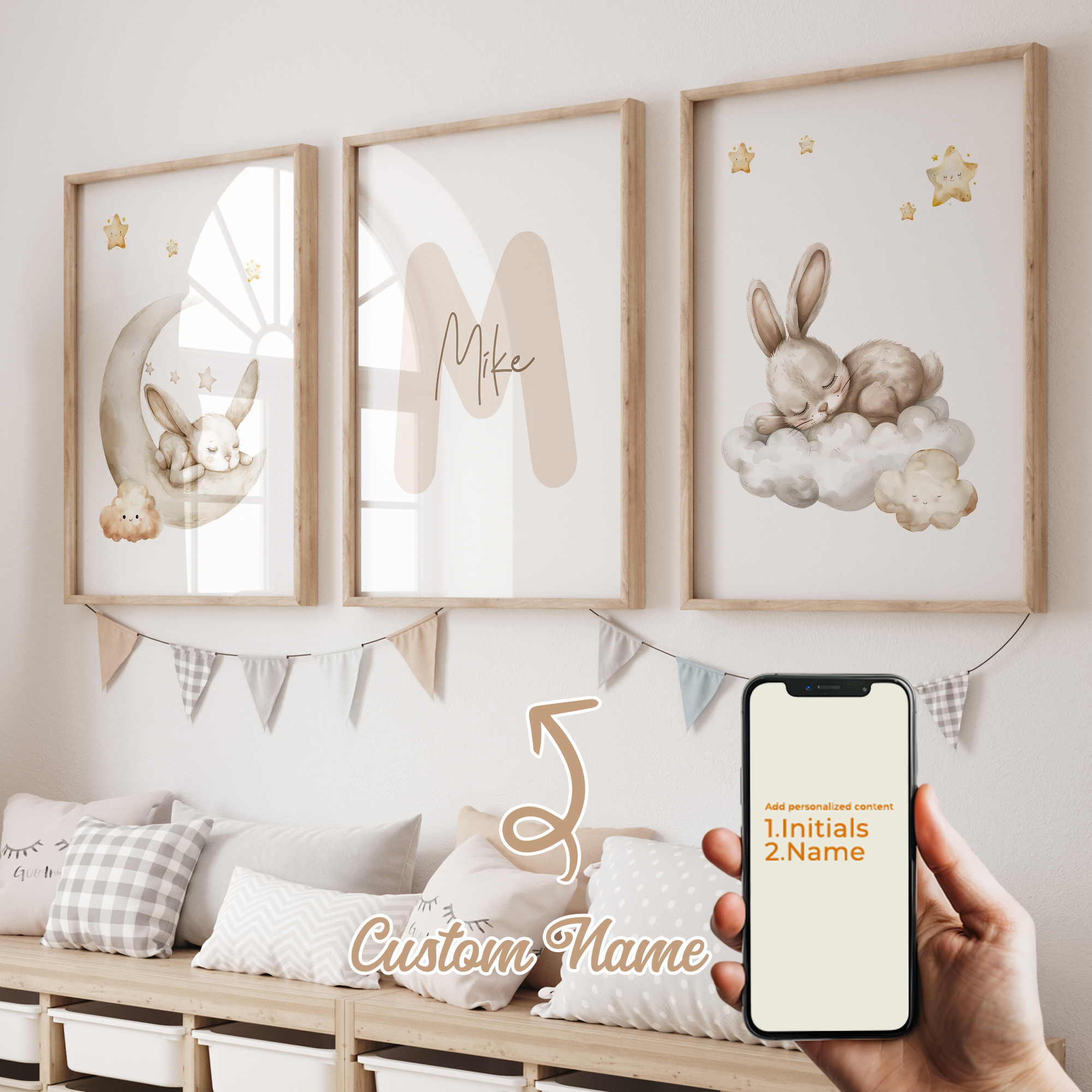 3pcs Personalized Custom Name  - đánh giá và giá Home Decor Foto