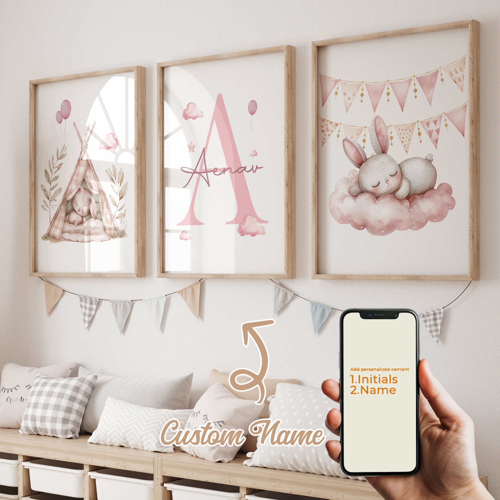 3pcs Personalized Custom Name  - đánh giá và giá Home Decor Foto