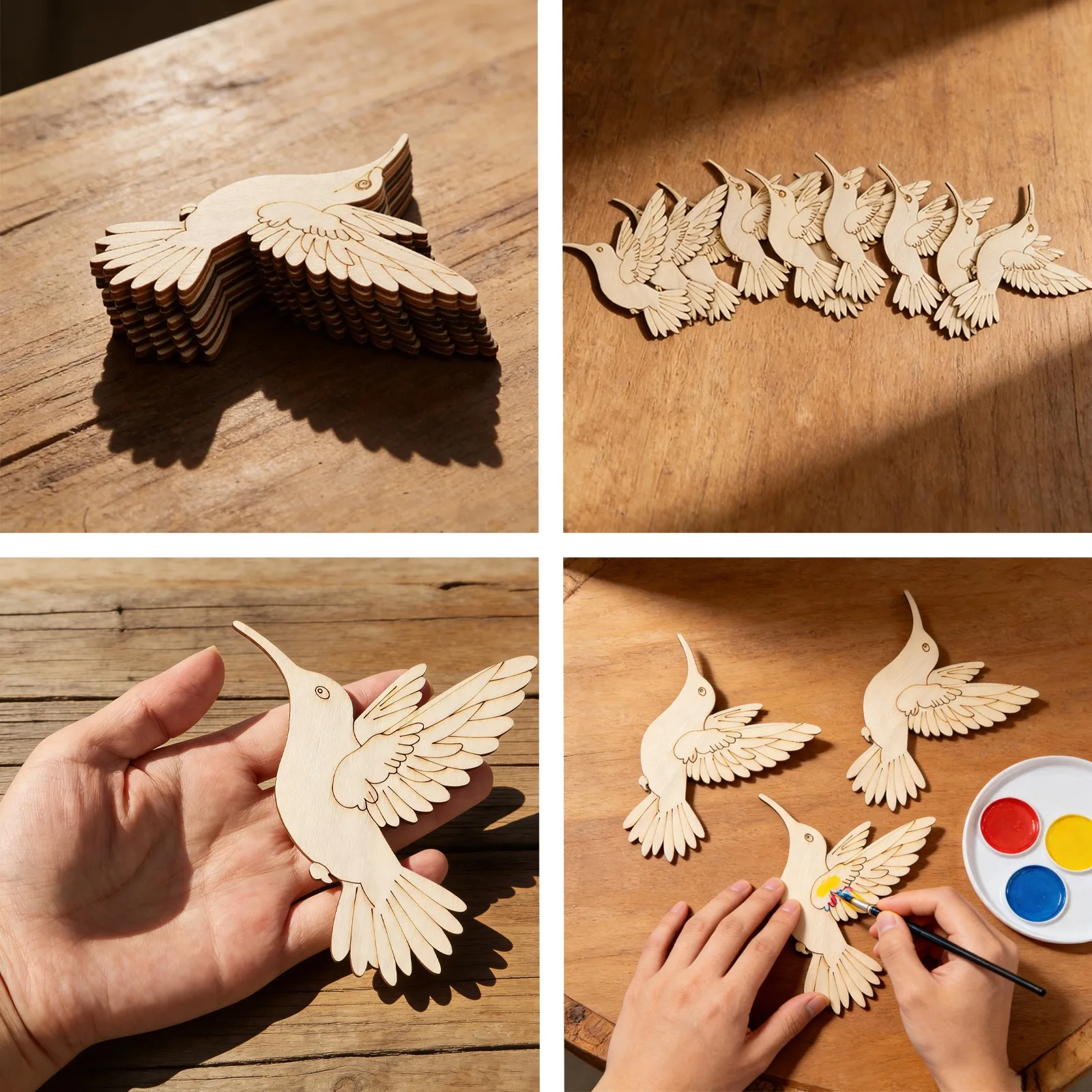 10pcs Unfinished Wood Animal B - đánh giá và giá Home Decor In