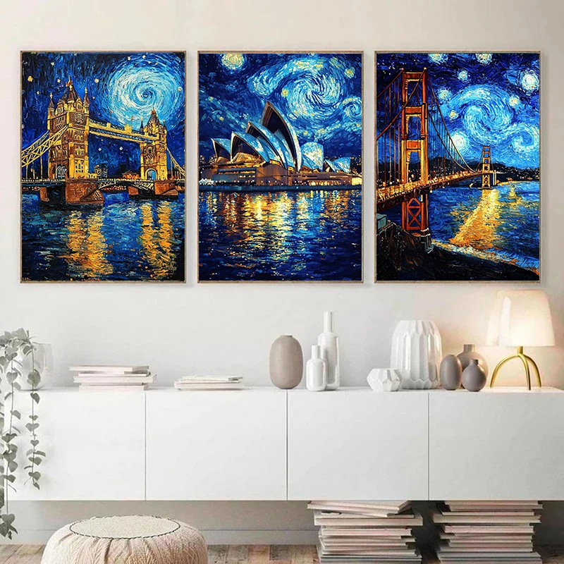 Vintage Abstract Van Gogh Land - đánh giá và giá Home Decor New York