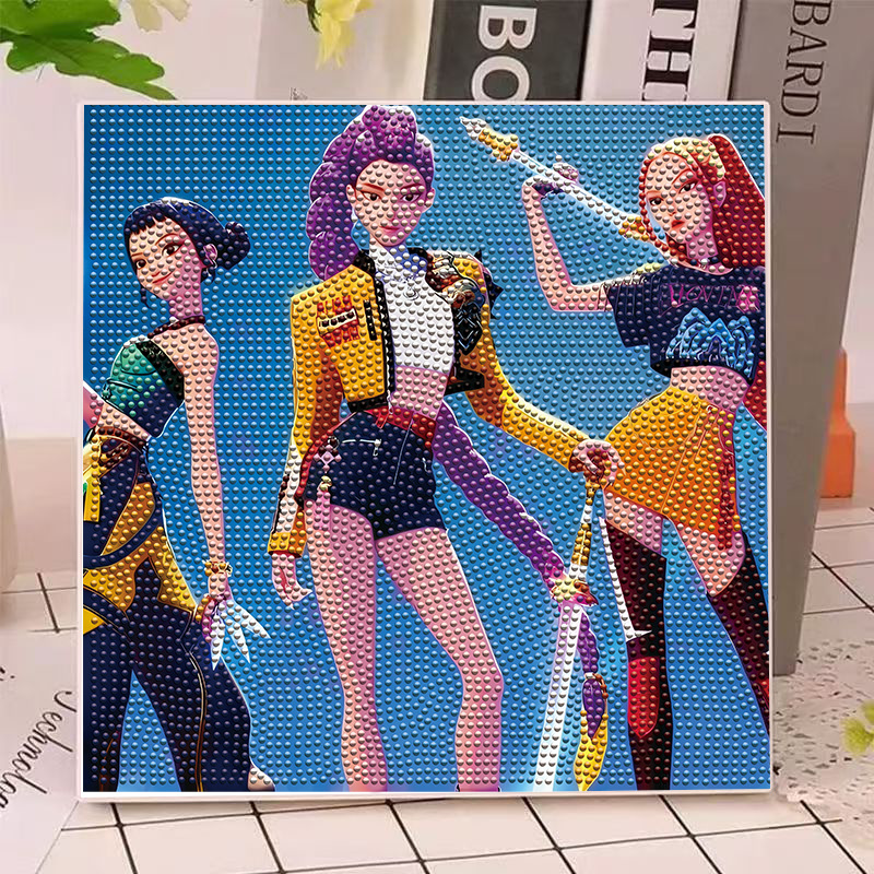 Anime Gilrs Lumi Mila Zoi K-po - đánh giá và giá Home Decor Wall Pictures