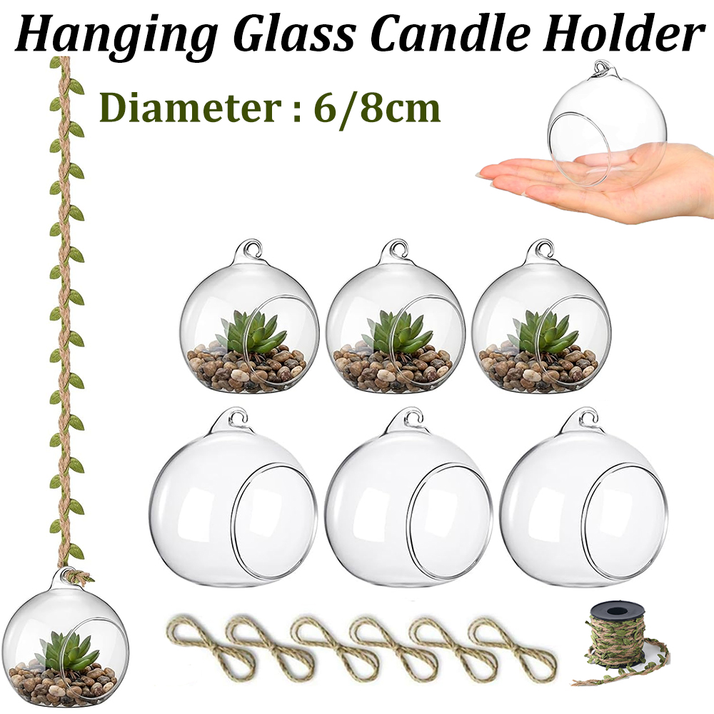 Glass Hanging Orbs Fillable Cl - đánh giá và giá Home Decor Nz