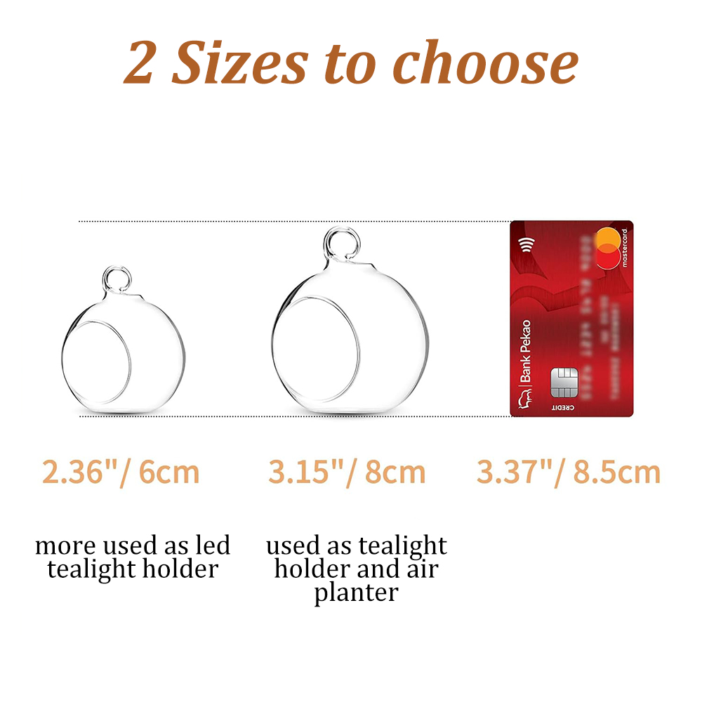 Glass Hanging Orbs Fillable Cl - đánh giá và giá Home Decor Nz