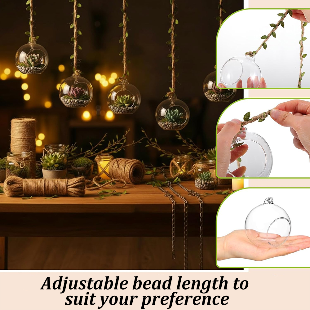 Glass Hanging Orbs Fillable Cl - đánh giá và giá Home Decor Nz