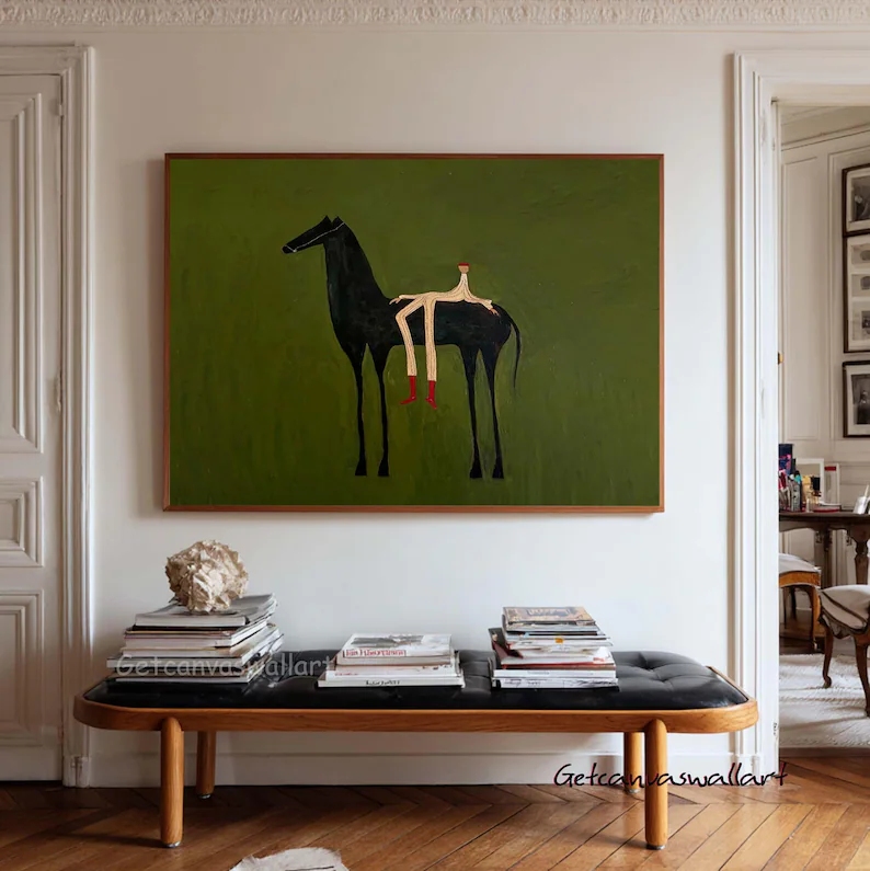 Modern Abstract Western Horse  - đánh giá và giá Home Decor Nz