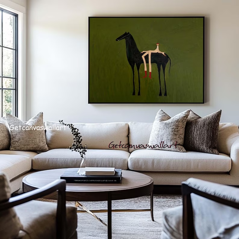 Modern Abstract Western Horse  - đánh giá và giá Home Decor Nz