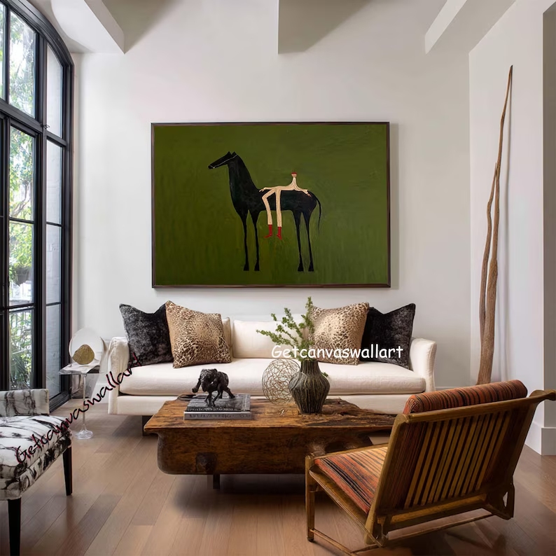 Modern Abstract Western Horse  - đánh giá và giá Home Decor Nz