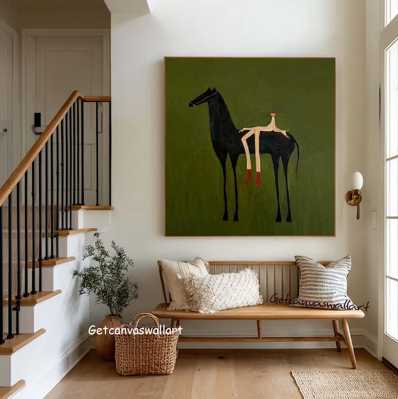 Modern Abstract Western Horse  - đánh giá và giá Home Decor Nz