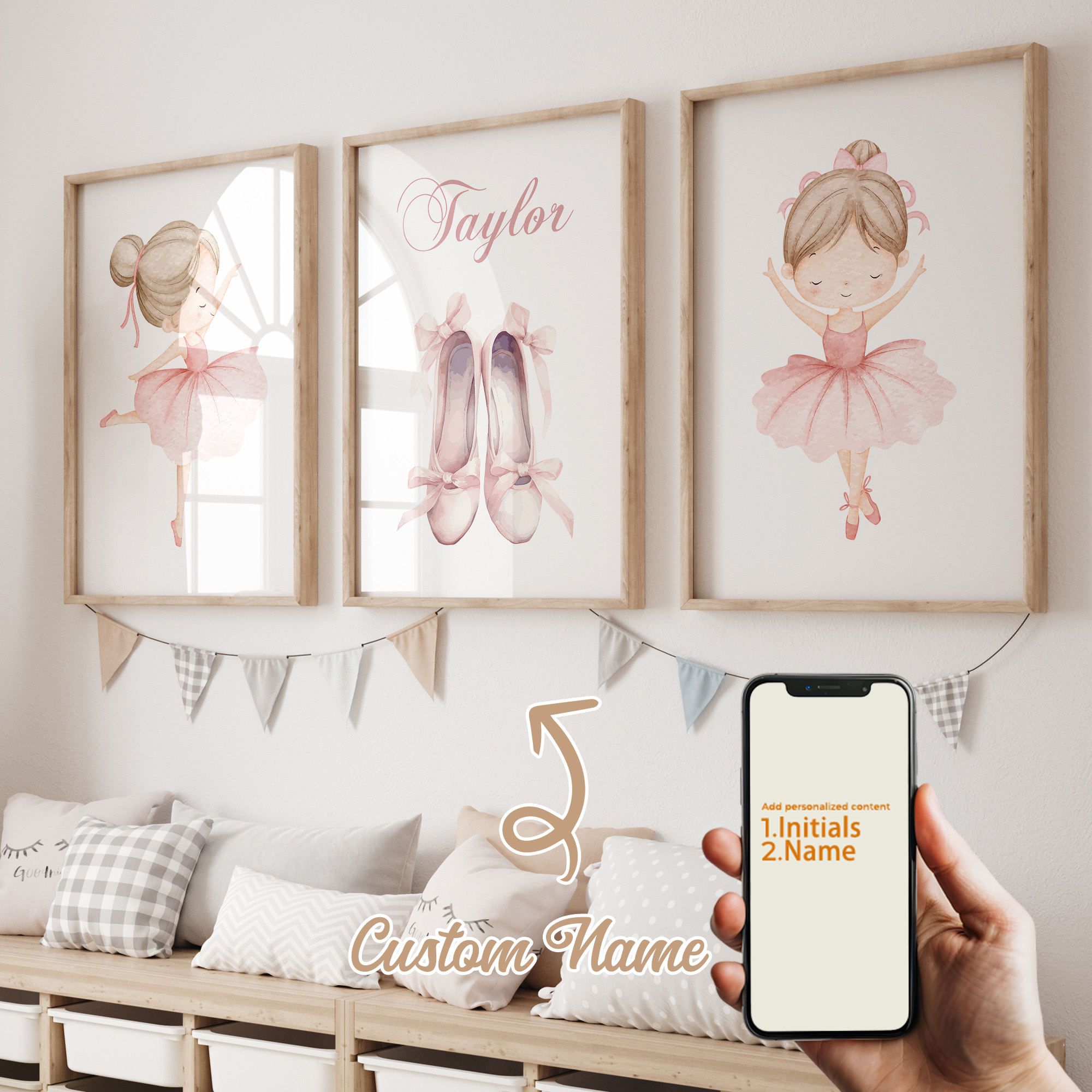 3pcs Personalized Custom Name  - đánh giá và giá Home Decor Foto