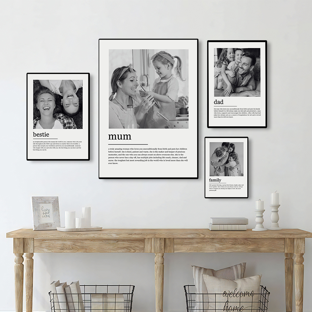 Custom Family Photo Canvas Pai - đánh giá và giá Home Decor Wall Pictures