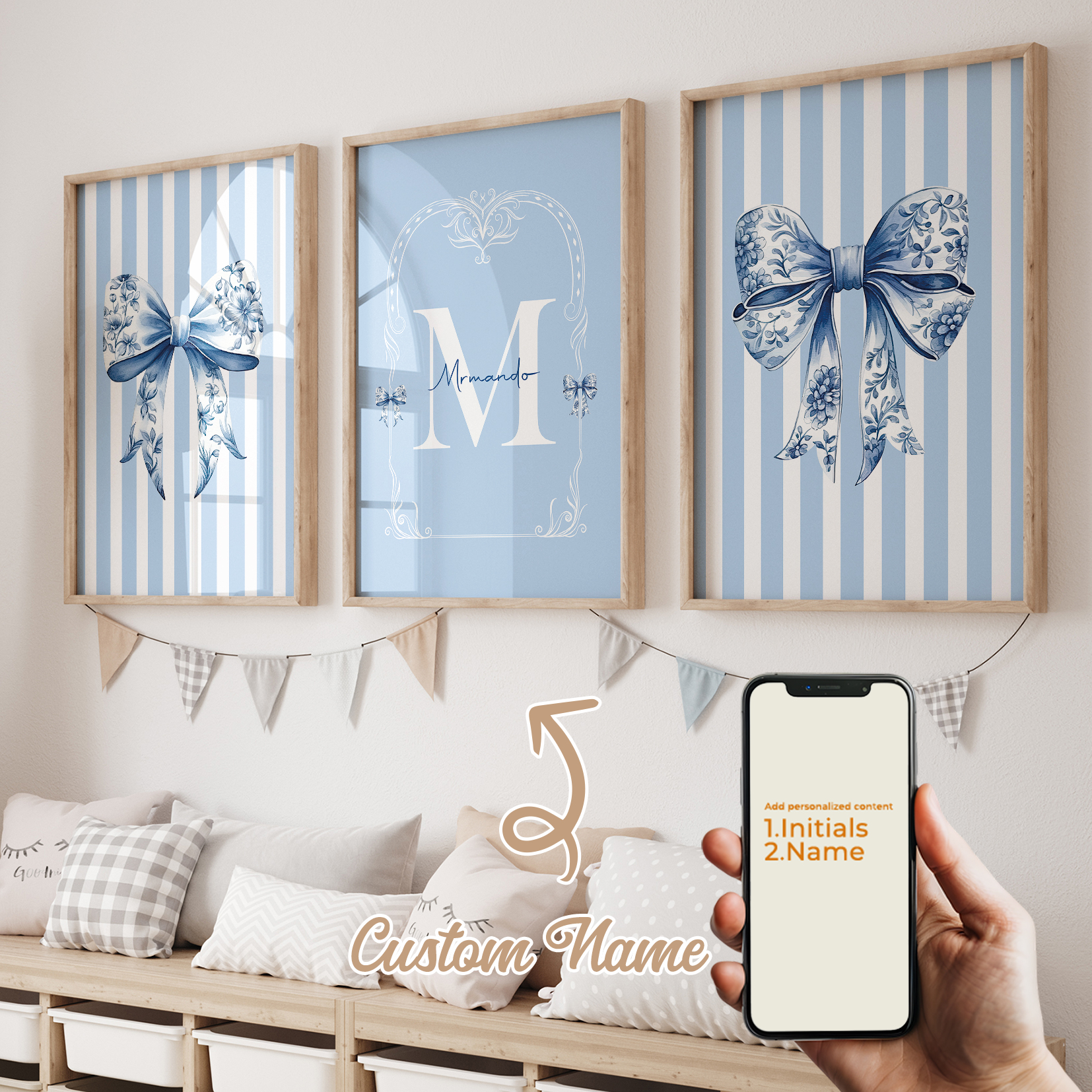 3pcs Personalized Custom Name  - đánh giá và giá Home Decor Foto